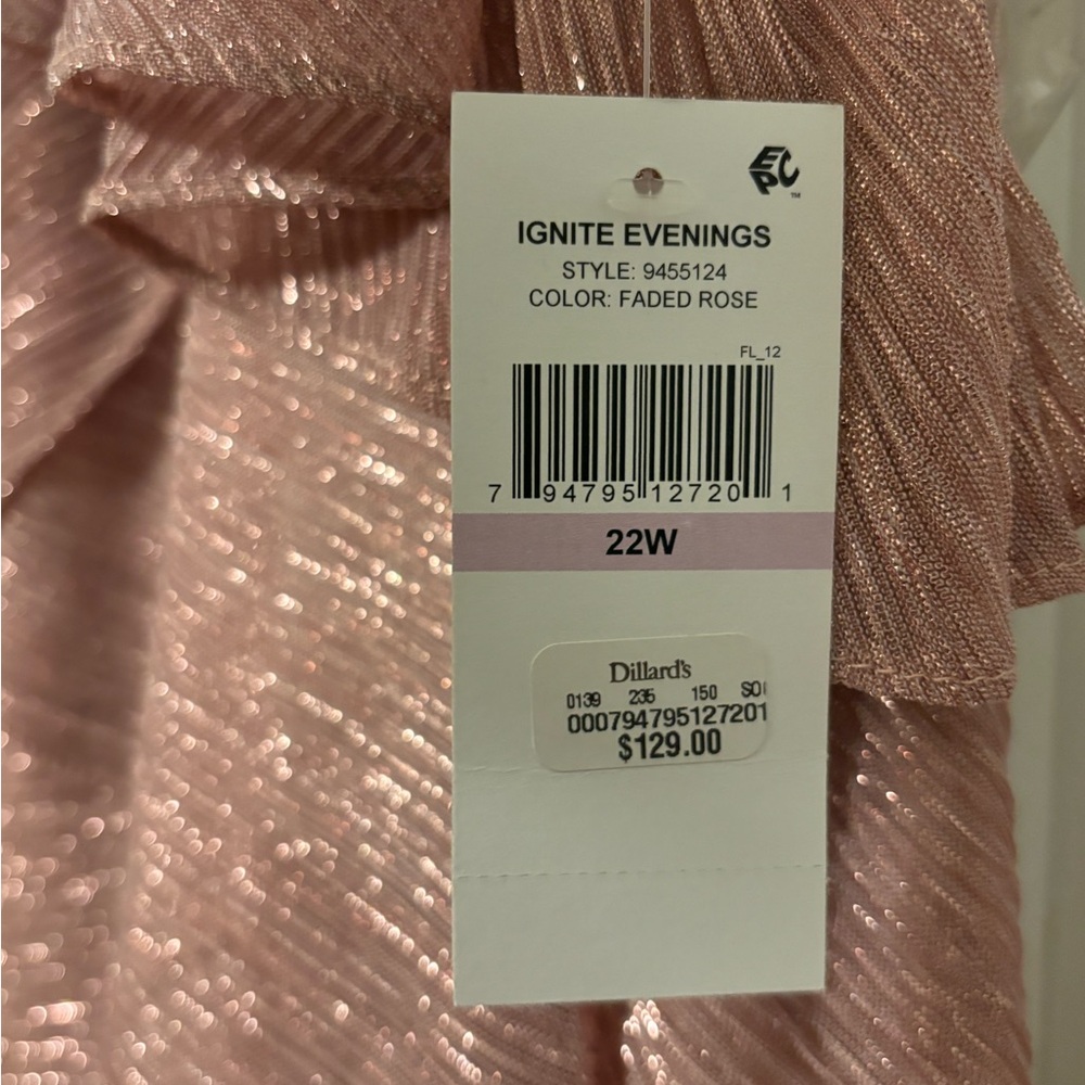 Gorgeous Asymmetrical layered shimmering Rose Pink dress. - Picture 4 of 16